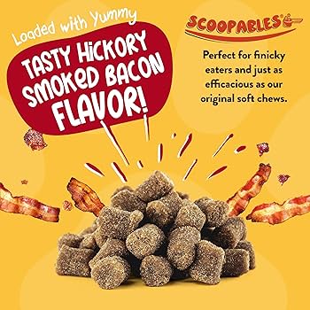NaturVet Scoopables Advanced Probiotics & Enzymes for Dogs - Hickory Smoked Bacon Flavor, 11 oz Bag