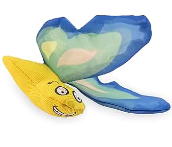 DuckyWorld Yeowww! Butterfly Catnip Toy - Blue