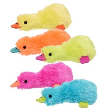 Multipet Duckworth Mini Plush Dog Toy, 4 inch, Assorted Colors, Squeaky