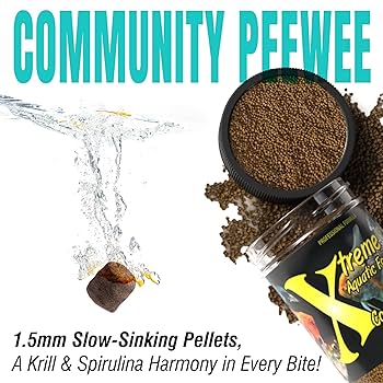 Xtreme Community PeeWee Slow-Sinking Pellets (1.5mm) - 5 oz - Community Fish Food