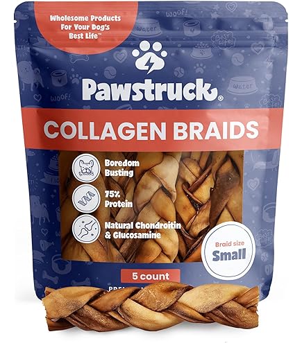 Barkworthies Collagen Beef Stick Dog Treats 6 inch, 3-Pack Grain Free