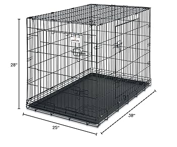 Petmate 2 Door Training Retreat Wire Dog Kennel - Black - 42 inch - 70-90 lbs