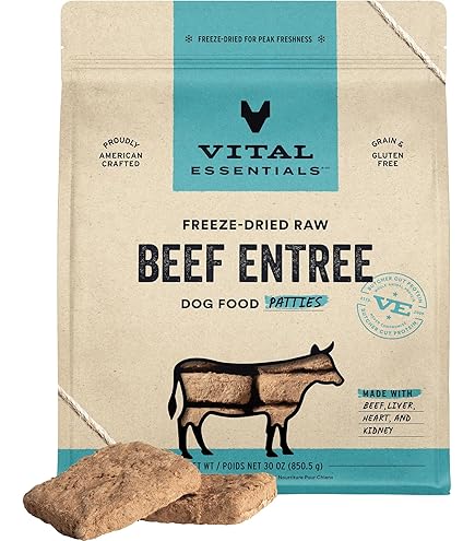 Vital Essentials Freeze-Dried Raw Turkey Mini Patties Dog Food, 14 oz