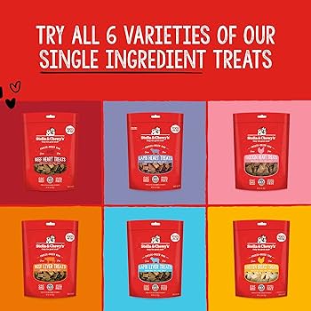 Stella & Chewy's Freeze-Dried Raw Lamb Heart Dog Treats, 3 oz
