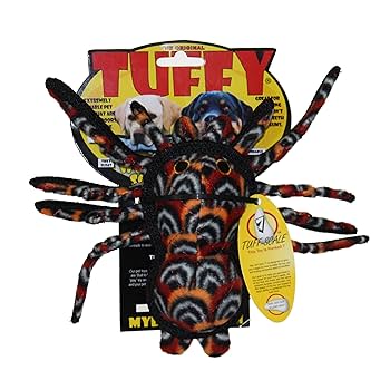 Tuffy Desert Tarantula Dog Toy Durable Plush Squeakless