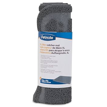 Petmate Litter Catcher Mat - Extra Large, Gray - 47 x 32 Inches