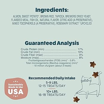 Shameless Pets Yam Good Salmon Crunchy Cat Treats - Skin & Coat, 2.5oz