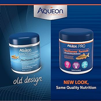 Aqueon Pro Foods Revitanew Small Fish Food Formula - 1.4 oz Wellplex Immune Support