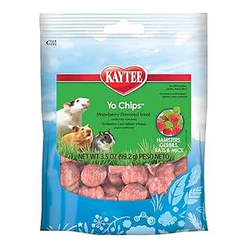 Kaytee Fiesta Strawberry Yogurt Chips Small Animal Treats - 3.5 oz Bag