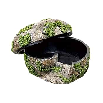 Zilla Decor Small Rock Lair - Reptile Hide - 5.5" x 5" x 4" - Terrarium Habitat