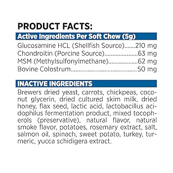 NutriSource AmpliFull Mobility Soft Chews for Dogs, Turkey Flavor, Joint Health Supplement, 70 Count