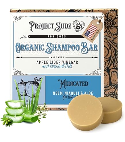 Project Sudz Medicated Liquid Shampoo for Dogs & Cats - Neem & Niaouli, 10 oz