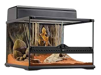 Exo Terra Glass Terrarium - 18x18x12 Inch - Natural Terrarium - Small Low - PT2603 Reptile Habitat