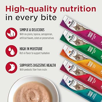Nulo Freestyle Perfect Purees Grain-Free Wet Cat Treats, Variety Pack, 40 Count