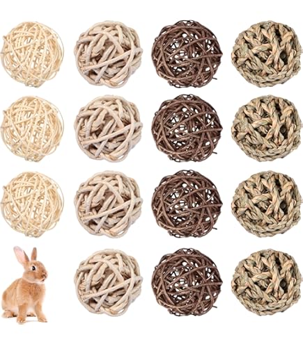 Ware Willow Barbell Small Animal Chew Toy - Natural Wood Toy with Bell