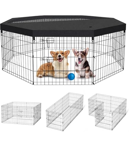 Midwest Contour Exercise Pen - 42" Height - Black - Dog Playpen