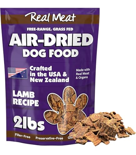 Real Meat Lamb Jerky Dog Treats - All Natural, Grain-Free, 12oz Bag