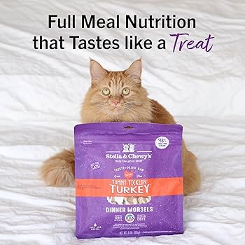 Stella & Chewy's Tummy Ticklin' Turkey Freeze-Dried Cat Food Morsels, 3.5 oz