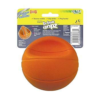 Nylabone Power Play Gripz Basketball Dog Toy - Medium, 4.5 Inch B-Ball