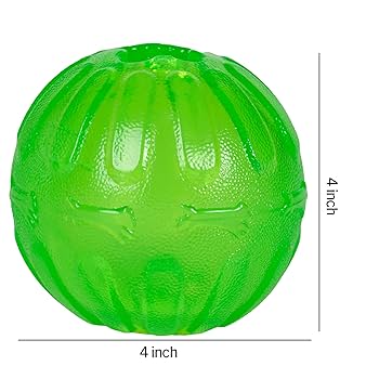 Starmark Treat Dispensing Chew Ball - Large, Green, 4 inch Dog Toy