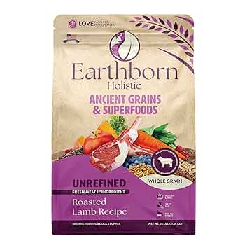 Earthborn Holistic Ancient Grain Roasted Lamb Dry Dog Food, 25 lb