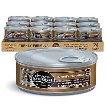Dave's Naturally Healthy Grain-Free Turkey Cat Food, 5.5 oz Can (Case of 24 Available)