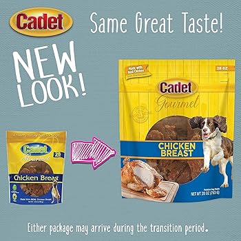 Cadet Gourmet Chicken Breast Dog Treats, 28 oz - Real Chicken Jerky Fillets
