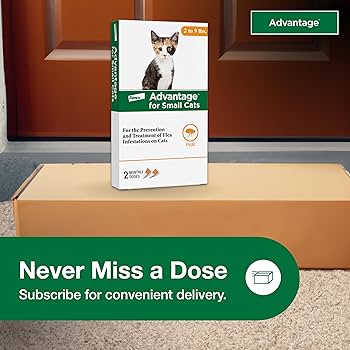 Advantage Topical Cat Flea Treatment Small Cats 2-9 lbs, 2 Doses Monthly Flea Prevention and Treatment
