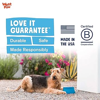 West Paw Seaflex Doggie Placemat - Non-Slip, Dishwasher Safe Pet Food Mat - Sea Fog