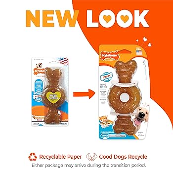 Nylabone Puppy Chew Ring Bone - Chicken Flavor - Wolf Size - Teething Toy for Puppies