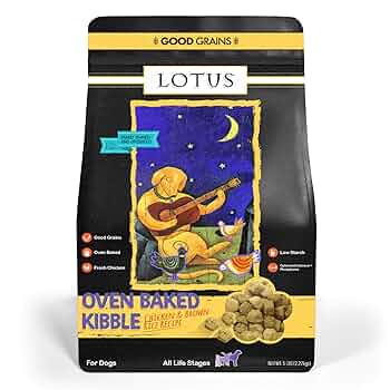 Lotus Dog Adult Chicken Recipe Dry Food, 5 lb - Good Grains, Oven-Baked Kibble