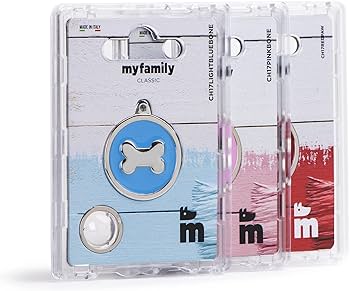 MyFamily Classic Large Circle Pet ID Tag with Heart - Purple
