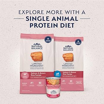 Natural Balance L.I.D. Salmon and Brown Rice Dry Dog Food, Limited Ingredient Diet, Adult, 4 lb