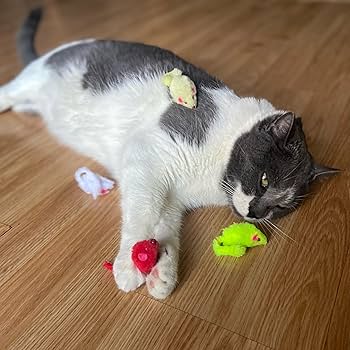 Ethical Pet Spot Plush Mice Cat Toy with Catnip, Assorted Colors, 4-Pack