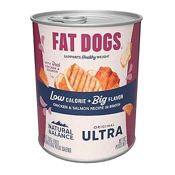 Natural Balance Fat Dogs Chicken & Salmon Wet Dog Food, 13 oz Can (Single or Case of 12)