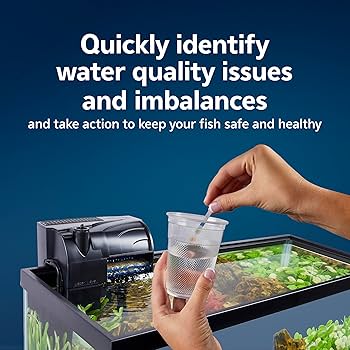 Aqueon 7-in-1 Aquarium Test Strips - 50 Count - Tests pH, Hardness, Alkalinity, Nitrite, Nitrate, Chlorine, Iron