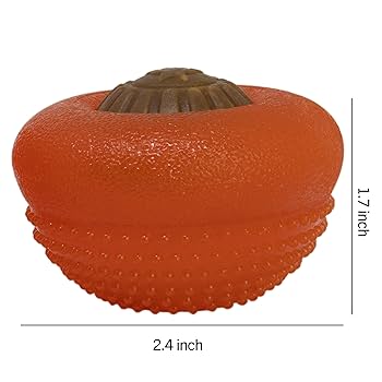 Starmark Everlasting Bento Ball Dog Toy - Small, Orange - Treat Dispensing Chew Toy