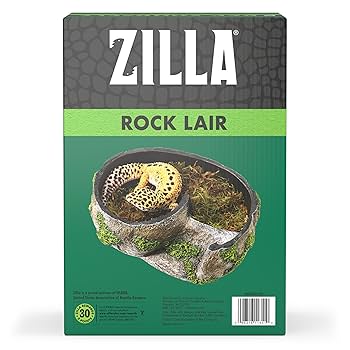 Zilla Rock Lair Medium - Reptile Hideaway - Naturalistic Decor, 8.25" x 5.75" x 5"