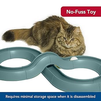 Bergan Turbo Track Cat Toy - Interactive Ball & Track Play - Customizable Design