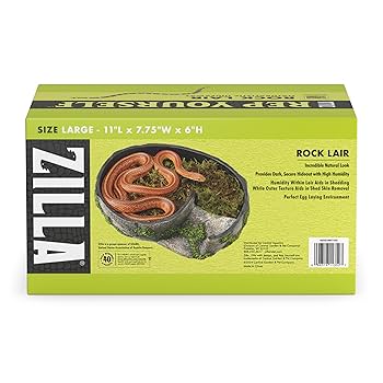 Zilla Rock Lair Large - Naturalistic Reptile Hideaway - Terrarium Decor