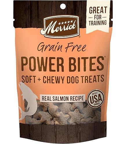 Merrick Power Bites Real Chicken Recipe Dog Treats - Soft & Chewy, Grain-Free, 6 oz