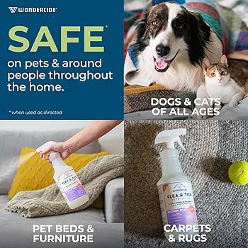 Wondercide Flea, Tick & Mosquito Spray for Dogs, Cats & Home - Rosemary - 32 oz
