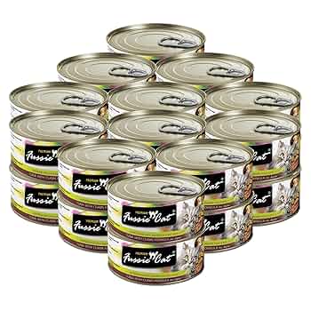 Fussie Cat Premium Tuna with Clams in Aspic Canned Cat Food, 2.82 oz Can
