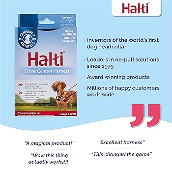 Halti Front Control Harness - Large - Black/Red - No-Pull Dog Harness by Company of Animals