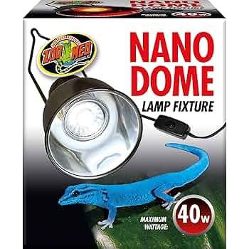 Zoo Med Nano Dome Lamp Fixture - Small Terrarium Lighting for Reptiles & Amphibians