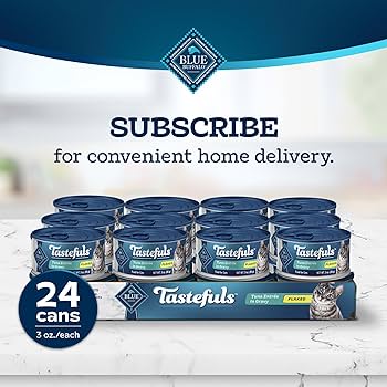 Blue Buffalo Tastefuls Flaked Tuna Entree in Gravy, Adult Wet Cat Food, 3 oz Cans (24 Count)