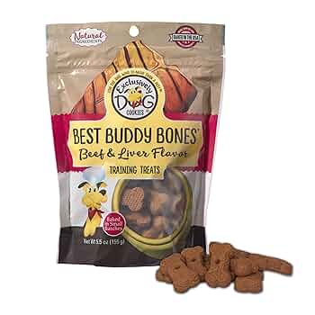 Exclusively Dog Best Buddy Bones Training Treats - Beef & Liver Flavor - 5.5oz Bag