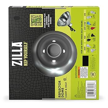 Zilla Reflector Dome - Silver - 8.5 Inch - Reptile Light & Heat Lamp