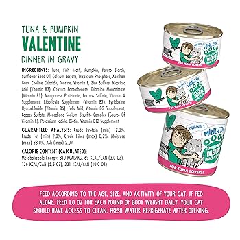 Weruva BFF Originals Tuna & Pumpkin Valentine Minced in Gravy Wet Cat Food, 10 oz Can