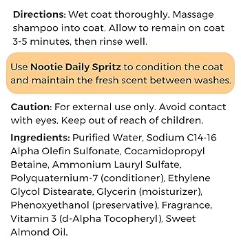 Nootie Dog Shampoo - Warm Vanilla Cookie - 16 oz - Moisturizing Pet Wash